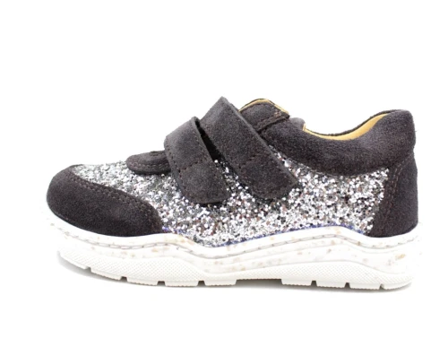 Angulus sneaker grå silver glitter